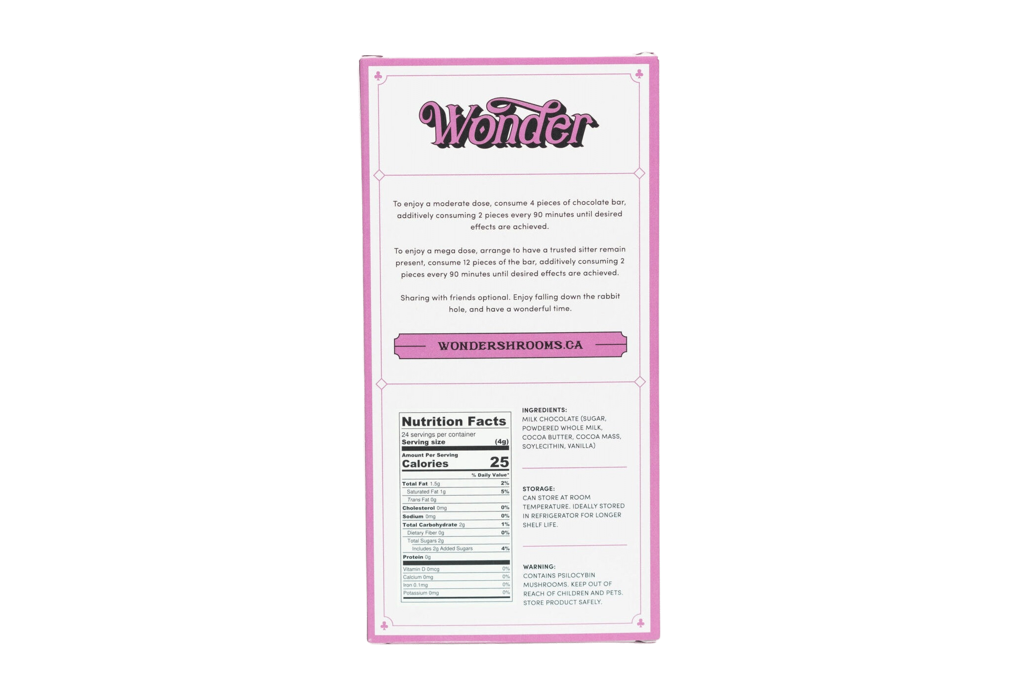 Wonder Psilocybin Chocolate Bar – Milk Chocolate (6000mg) - Image 2
