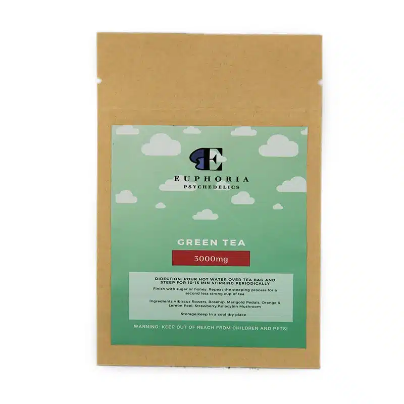 Euphoria Psychedelics Mushroom Edibles – Green Tea 3000mg