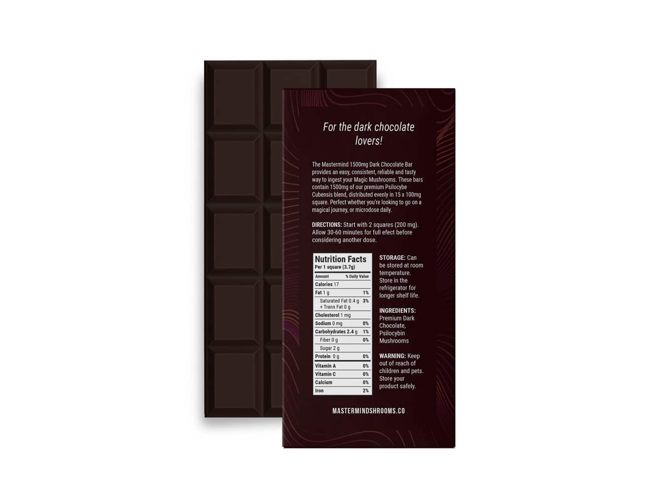 Mastermind - Dark Chocolate Bar (1500mg) - Image 2