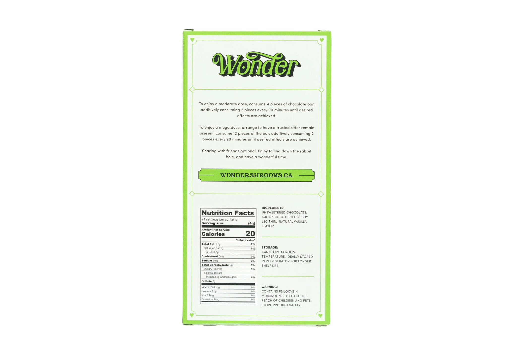 Wonder Psilocybin Chocolate Bar – Dark Chocolate (6000mg) - Image 2